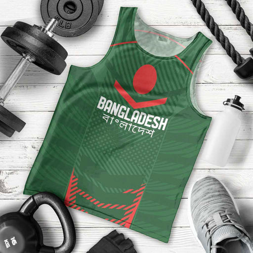 Custom Bangladesh Cricket Men Tank Top Go Tigers Sporty Version