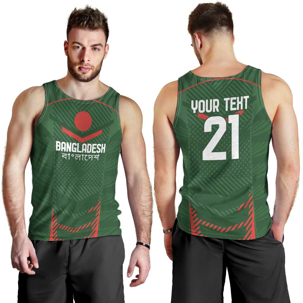 Custom Bangladesh Cricket Men Tank Top Go Tigers Sporty Version