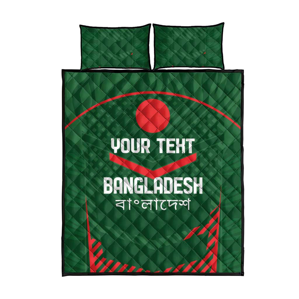 Custom Bangladesh Cricket Quilt Bed Set Go Tigers Sporty Version