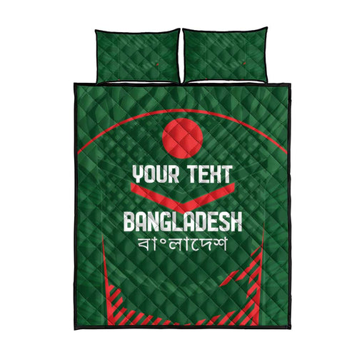 Custom Bangladesh Cricket Quilt Bed Set Go Tigers Sporty Version