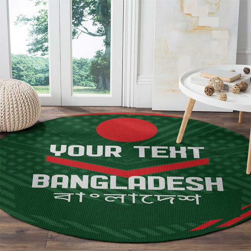 Custom Bangladesh Cricket Round Carpet Go Tigers Sporty Version