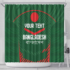 Custom Bangladesh Cricket Shower Curtain Go Tigers Sporty Version