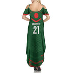 Custom Bangladesh Cricket Summer Maxi Dress Go Tigers Sporty Version