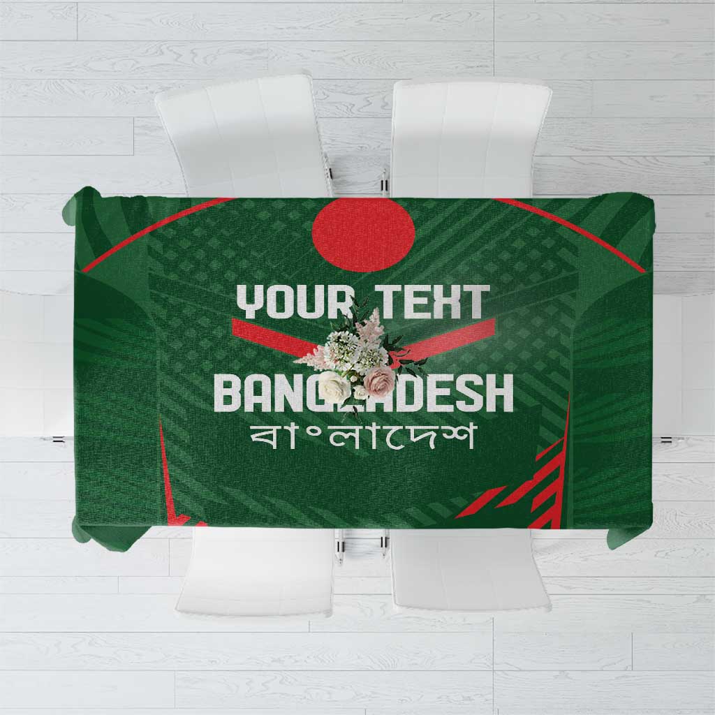 Custom Bangladesh Cricket Tablecloth Go Tigers Sporty Version