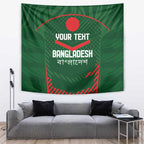 Custom Bangladesh Cricket Tapestry Go Tigers Sporty Version