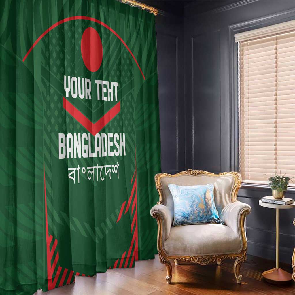 Custom Bangladesh Cricket Window Curtain Go Tigers Sporty Version
