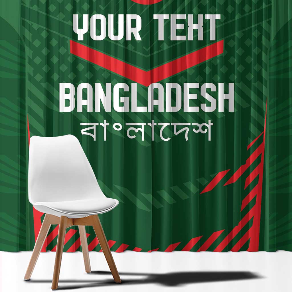 Custom Bangladesh Cricket Window Curtain Go Tigers Sporty Version