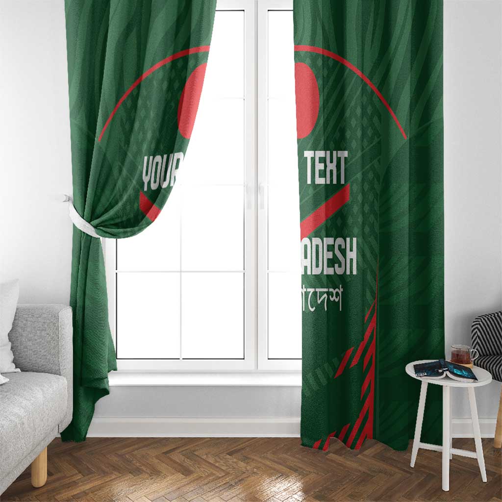 Custom Bangladesh Cricket Window Curtain Go Tigers Sporty Version