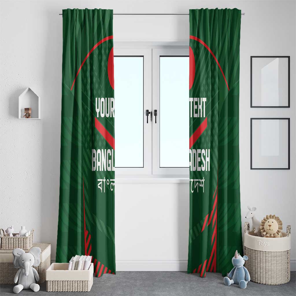 Custom Bangladesh Cricket Window Curtain Go Tigers Sporty Version