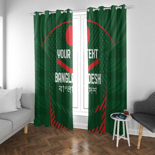 Custom Bangladesh Cricket Window Curtain Go Tigers Sporty Version