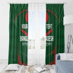 Custom Bangladesh Cricket Window Curtain Go Tigers Sporty Version
