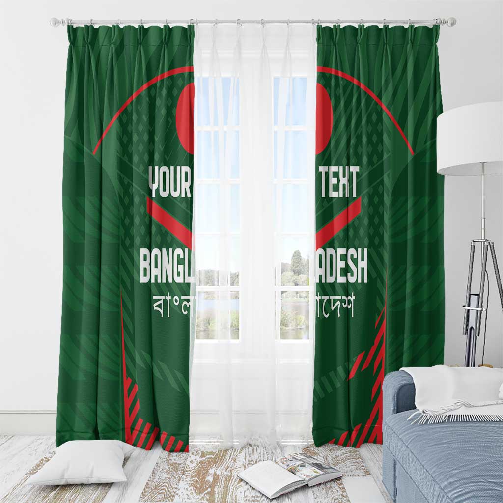 Custom Bangladesh Cricket Window Curtain Go Tigers Sporty Version