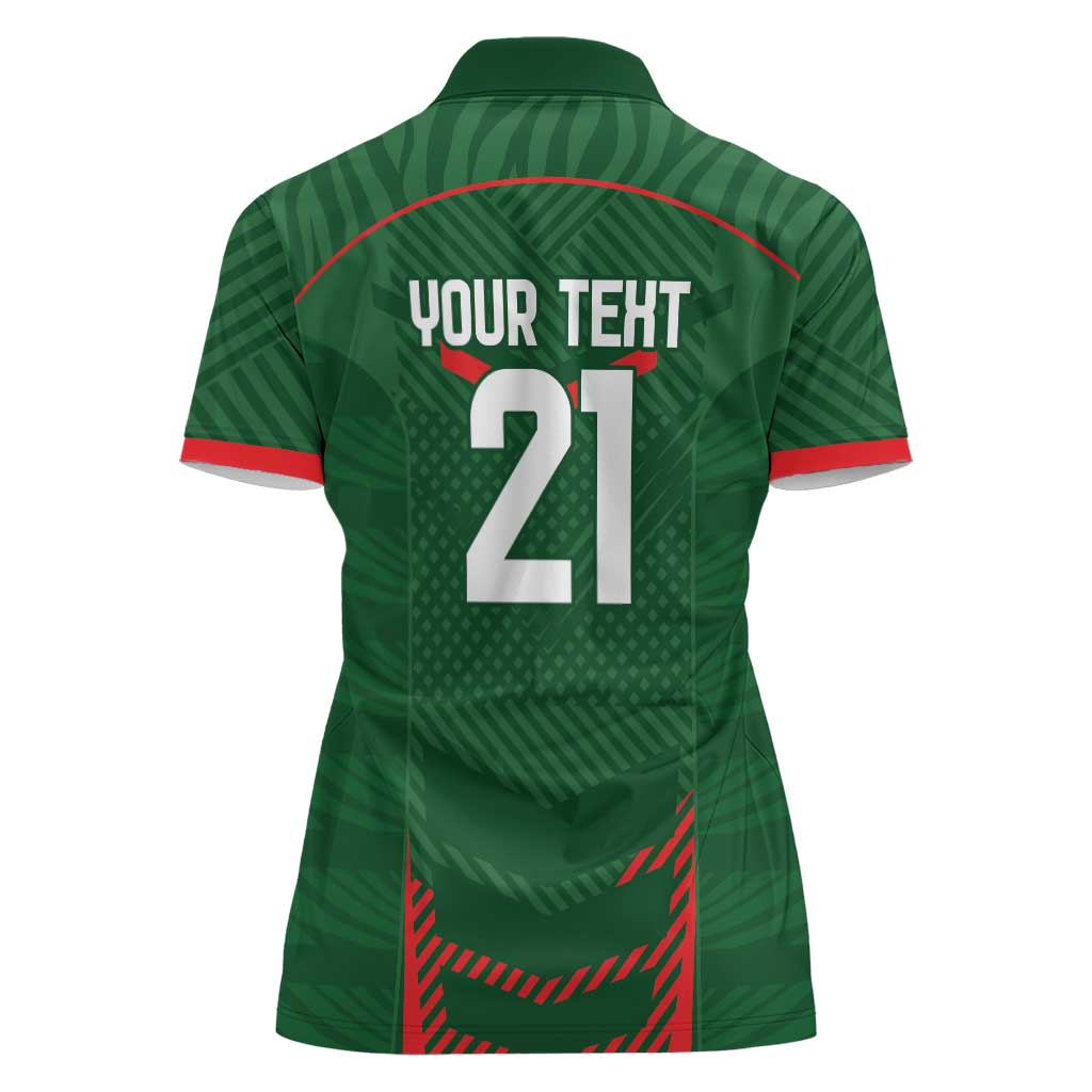 Custom Bangladesh Cricket Women Polo Shirt Go Tigers Sporty Version
