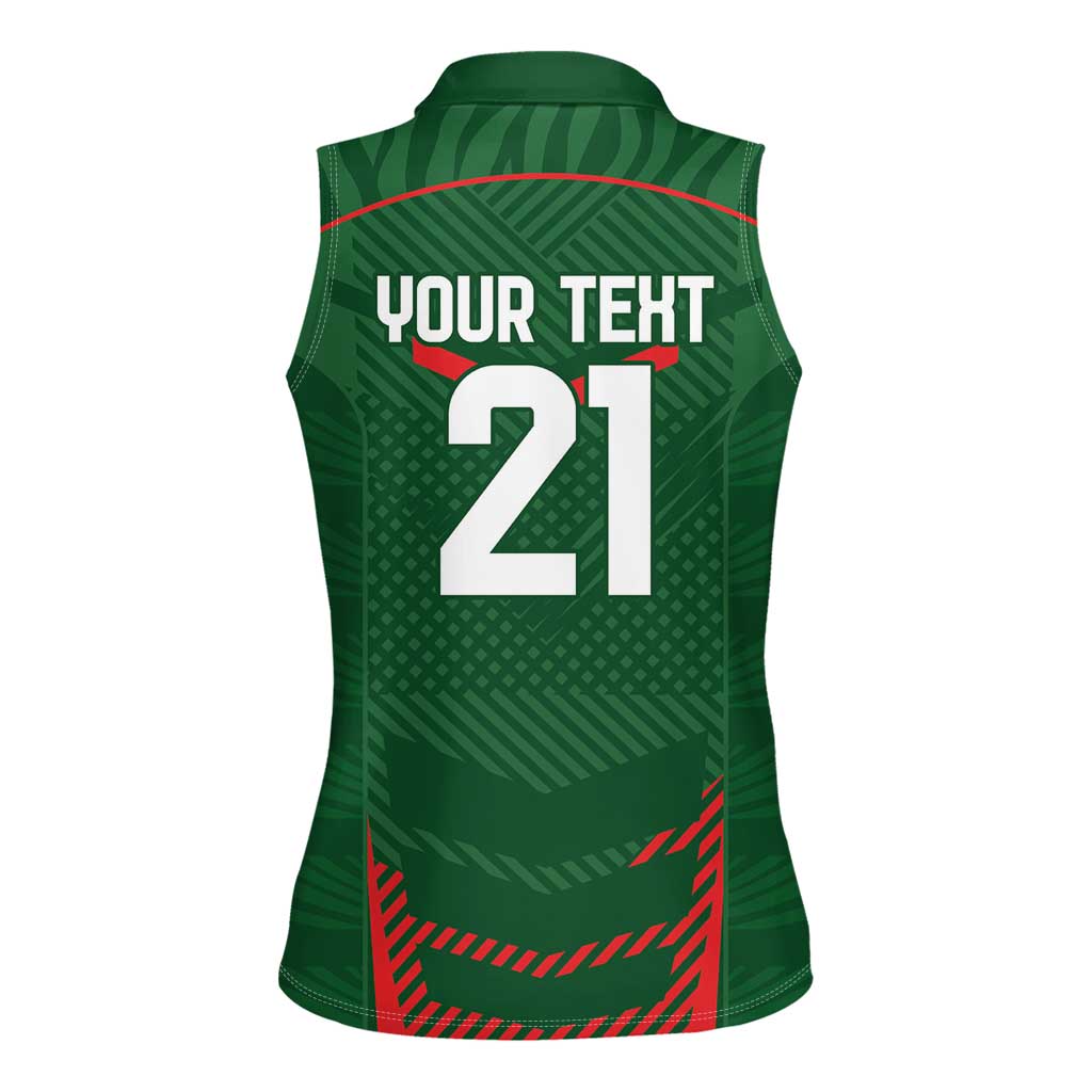 Custom Bangladesh Cricket Women Sleeveless Polo Shirt Go Tigers Sporty Version