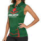 Custom Bangladesh Cricket Women Sleeveless Polo Shirt Go Tigers Sporty Version