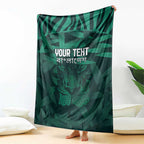 Royal Bengal Tiger Bangladesh Cricket Custom Blanket The Red and Green Version