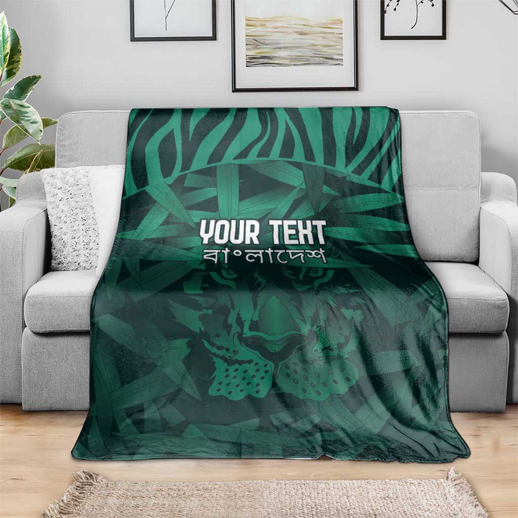 Royal Bengal Tiger Bangladesh Cricket Custom Blanket The Red and Green Version