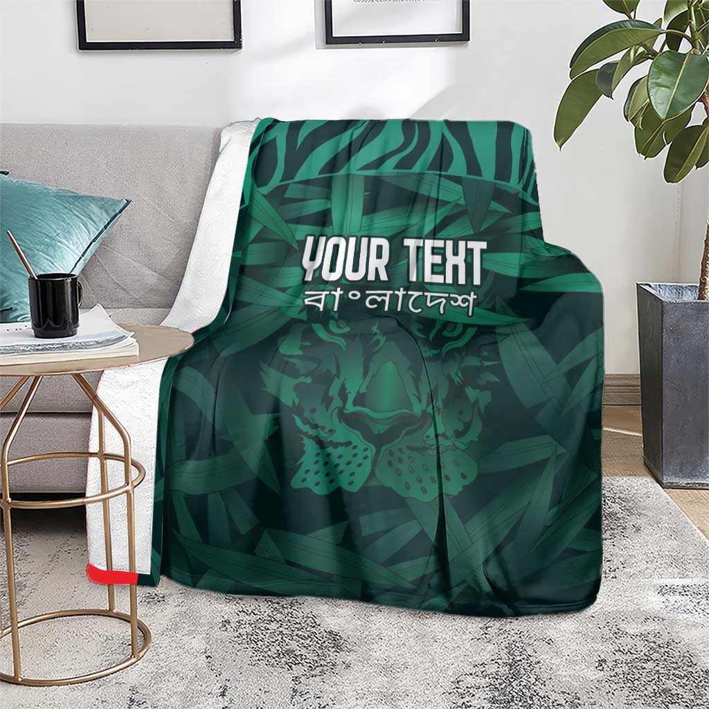 Royal Bengal Tiger Bangladesh Cricket Custom Blanket The Red and Green Version