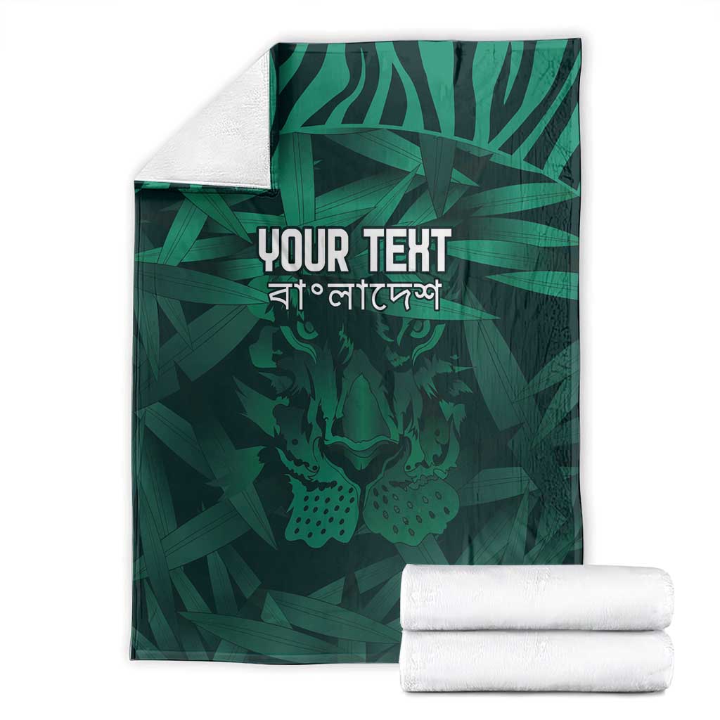 Royal Bengal Tiger Bangladesh Cricket Custom Blanket The Red and Green Version