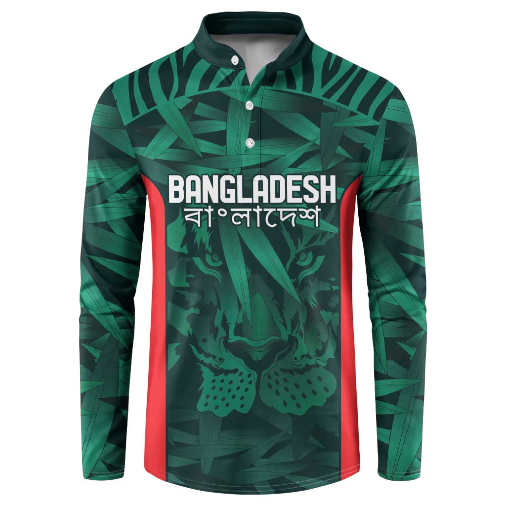 Royal Bengal Tiger Bangladesh Cricket Custom Button Sweatshirt The Red and Green Version