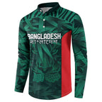 Royal Bengal Tiger Bangladesh Cricket Custom Button Sweatshirt The Red and Green Version
