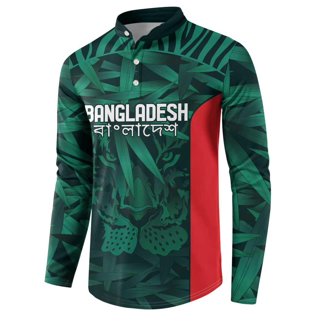 Royal Bengal Tiger Bangladesh Cricket Custom Button Sweatshirt The Red and Green Version