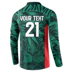 Royal Bengal Tiger Bangladesh Cricket Custom Button Sweatshirt The Red and Green Version