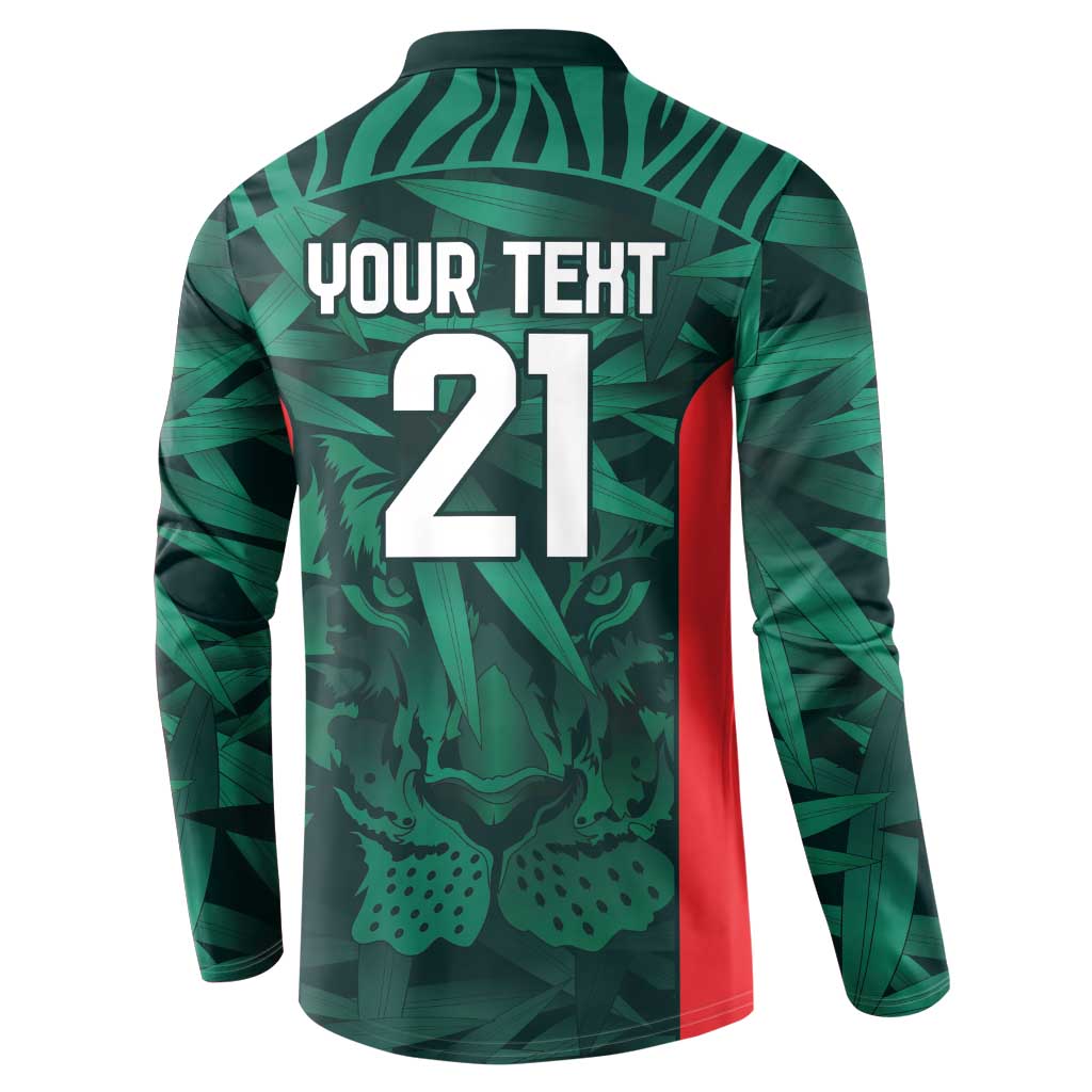Royal Bengal Tiger Bangladesh Cricket Custom Button Sweatshirt The Red and Green Version