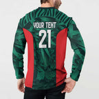 Royal Bengal Tiger Bangladesh Cricket Custom Button Sweatshirt The Red and Green Version