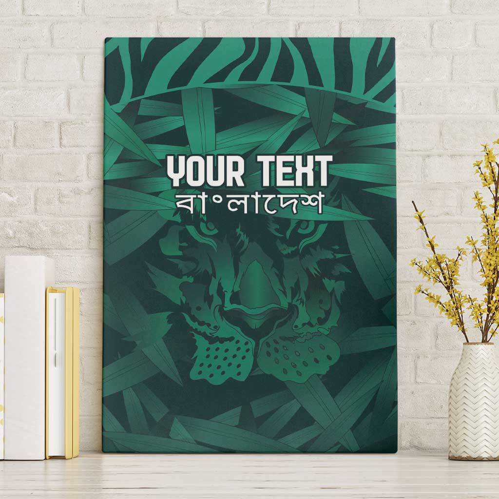 Royal Bengal Tiger Bangladesh Cricket Custom Canvas Wall Art The Red and Green Version