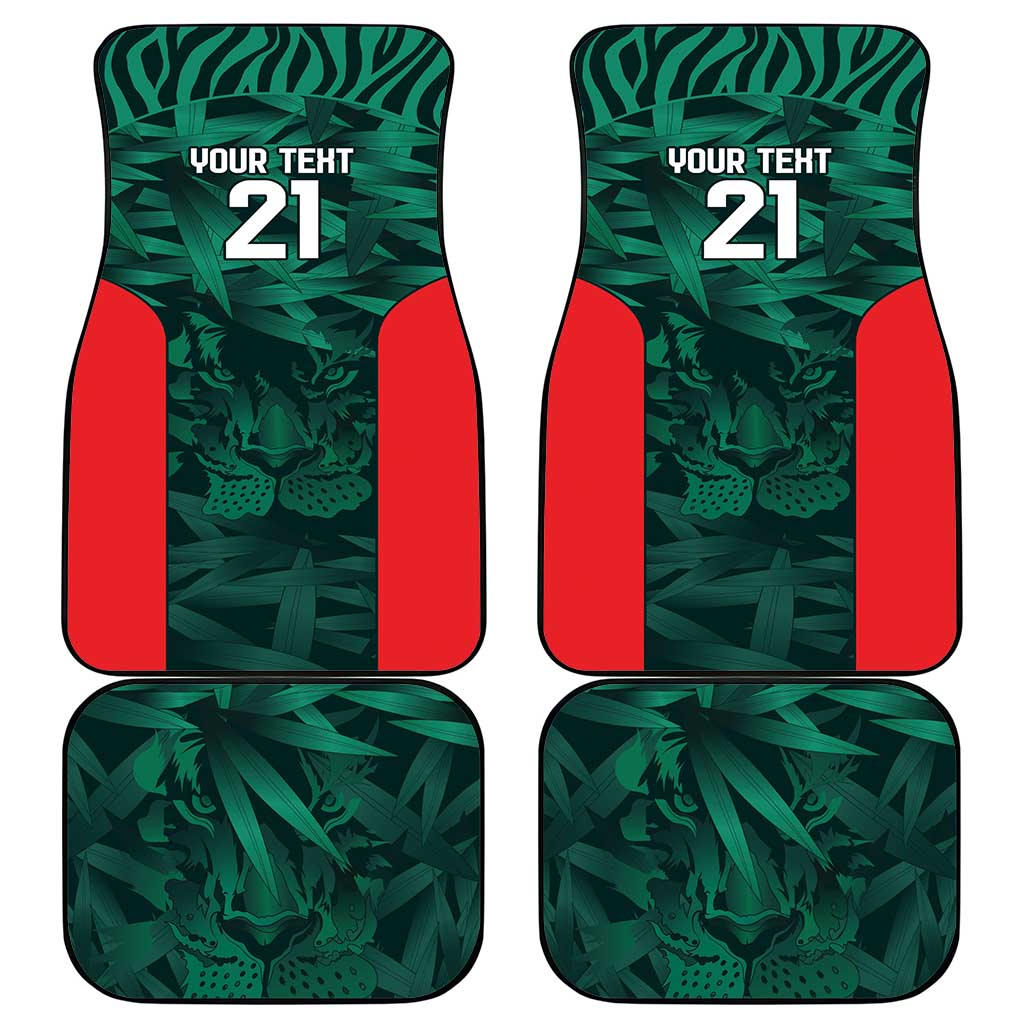 Royal Bengal Tiger Bangladesh Cricket Custom Car Mats The Red and Green Version
