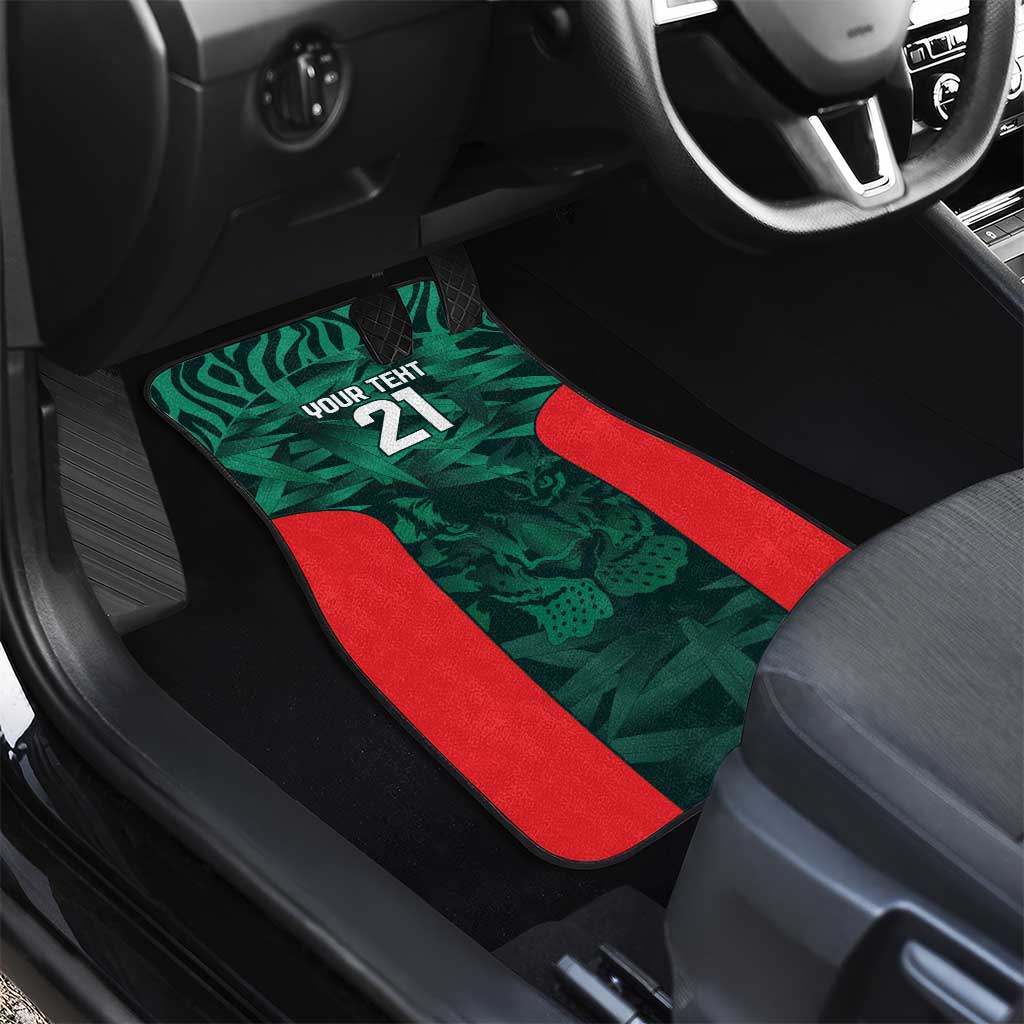 Royal Bengal Tiger Bangladesh Cricket Custom Car Mats The Red and Green Version