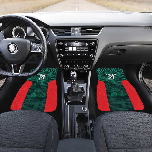 Royal Bengal Tiger Bangladesh Cricket Custom Car Mats The Red and Green Version