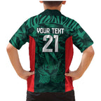Royal Bengal Tiger Bangladesh Cricket Custom Family Matching Mermaid Dress and Hawaiian Shirt The Red and Green Version