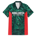 Royal Bengal Tiger Bangladesh Cricket Custom Family Matching Mermaid Dress and Hawaiian Shirt The Red and Green Version