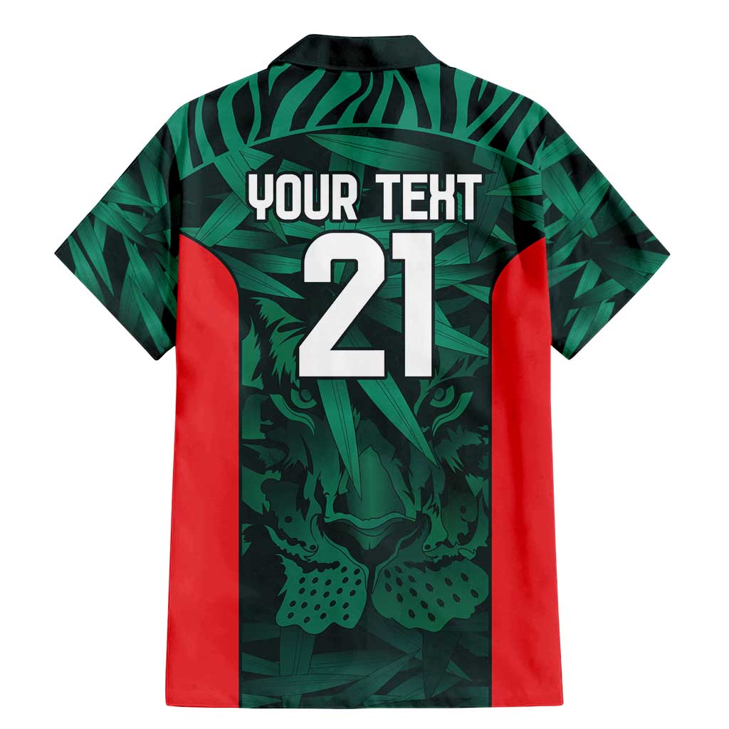 Royal Bengal Tiger Bangladesh Cricket Custom Family Matching Mermaid Dress and Hawaiian Shirt The Red and Green Version
