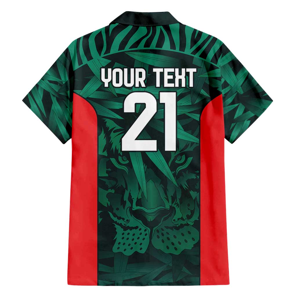 Royal Bengal Tiger Bangladesh Cricket Custom Family Matching Off Shoulder Maxi Dress and Hawaiian Shirt The Red and Green Version