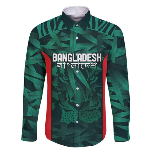 Royal Bengal Tiger Bangladesh Cricket Custom Family Matching Off Shoulder Short Dress and Hawaiian Shirt The Red and Green Version