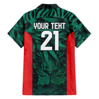 Royal Bengal Tiger Bangladesh Cricket Custom Family Matching Short Sleeve Bodycon Dress and Hawaiian Shirt The Red and Green Version