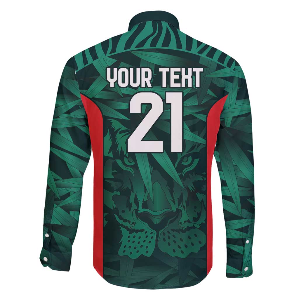 Royal Bengal Tiger Bangladesh Cricket Custom Family Matching Summer Maxi Dress and Hawaiian Shirt The Red and Green Version