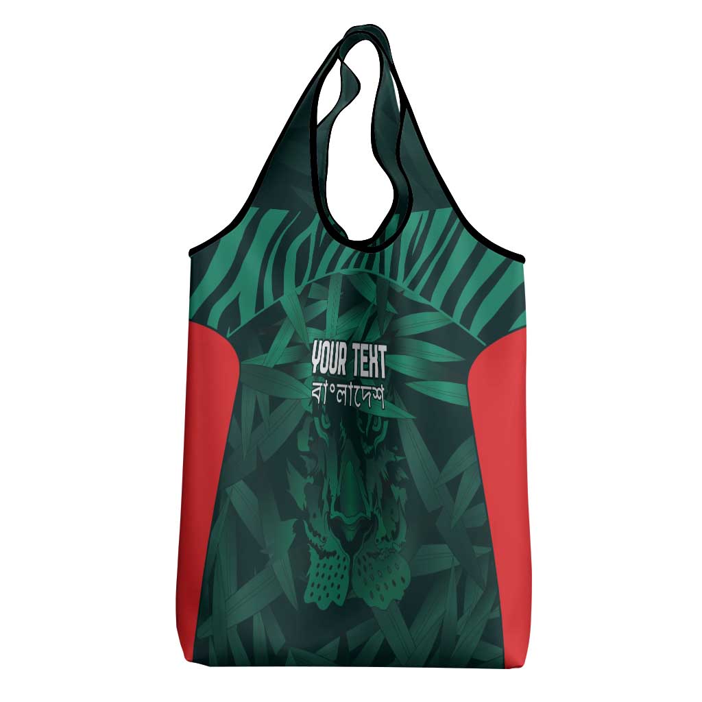Royal Bengal Tiger Bangladesh Cricket Custom Grocery Bag The Red and Green Version