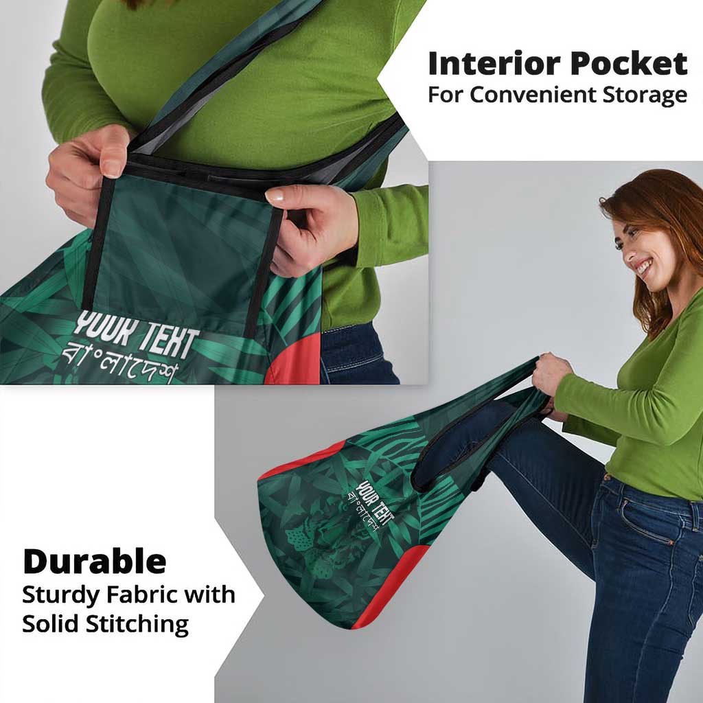 Royal Bengal Tiger Bangladesh Cricket Custom Grocery Bag The Red and Green Version