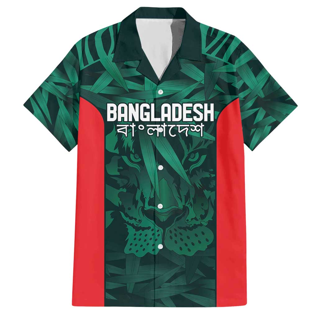 Royal Bengal Tiger Bangladesh Cricket Custom Hawaiian Shirt The Red and Green Version