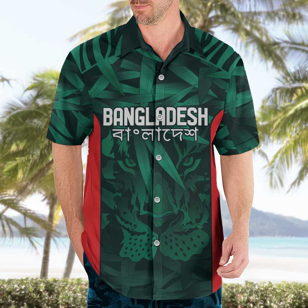 Royal Bengal Tiger Bangladesh Cricket Custom Hawaiian Shirt The Red and Green Version
