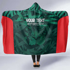 Royal Bengal Tiger Bangladesh Cricket Custom Hooded Blanket The Red and Green Version