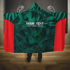 Royal Bengal Tiger Bangladesh Cricket Custom Hooded Blanket The Red and Green Version