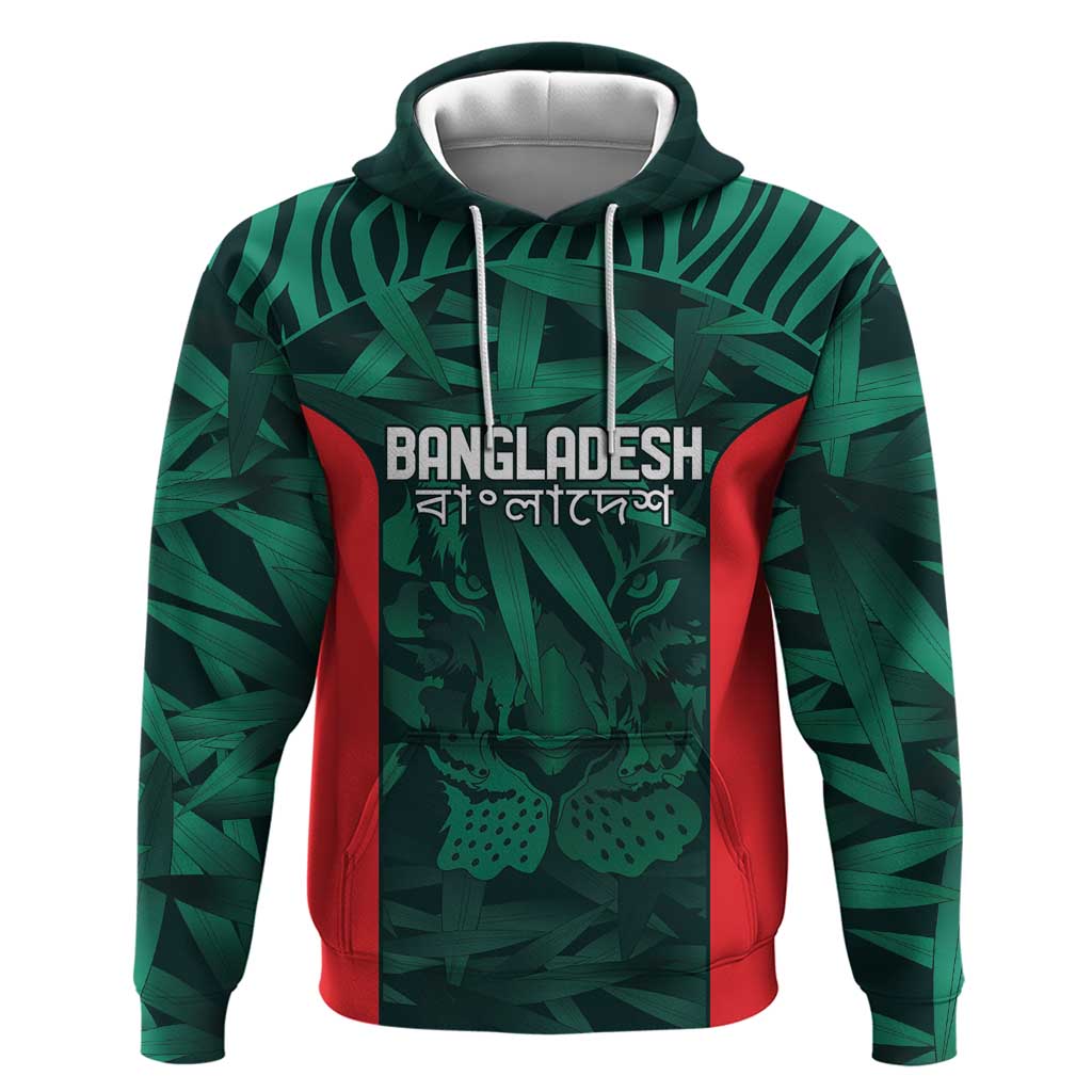Royal Bengal Tiger Bangladesh Cricket Custom Hoodie The Red and Green Version