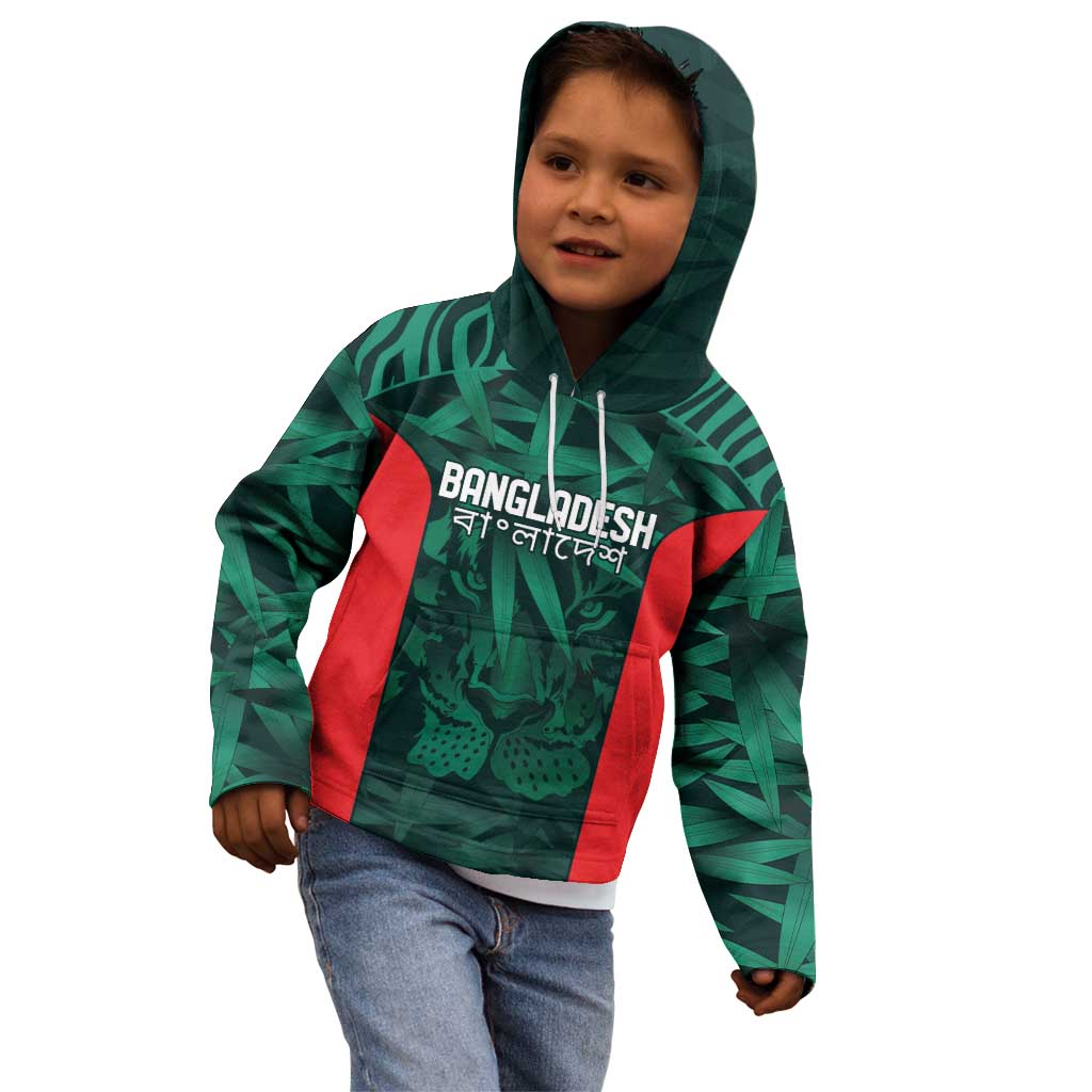 Royal Bengal Tiger Bangladesh Cricket Custom Kid Hoodie The Red and Green Version