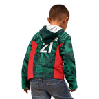 Royal Bengal Tiger Bangladesh Cricket Custom Kid Hoodie The Red and Green Version