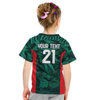 Royal Bengal Tiger Bangladesh Cricket Custom Kid T Shirt The Red and Green Version